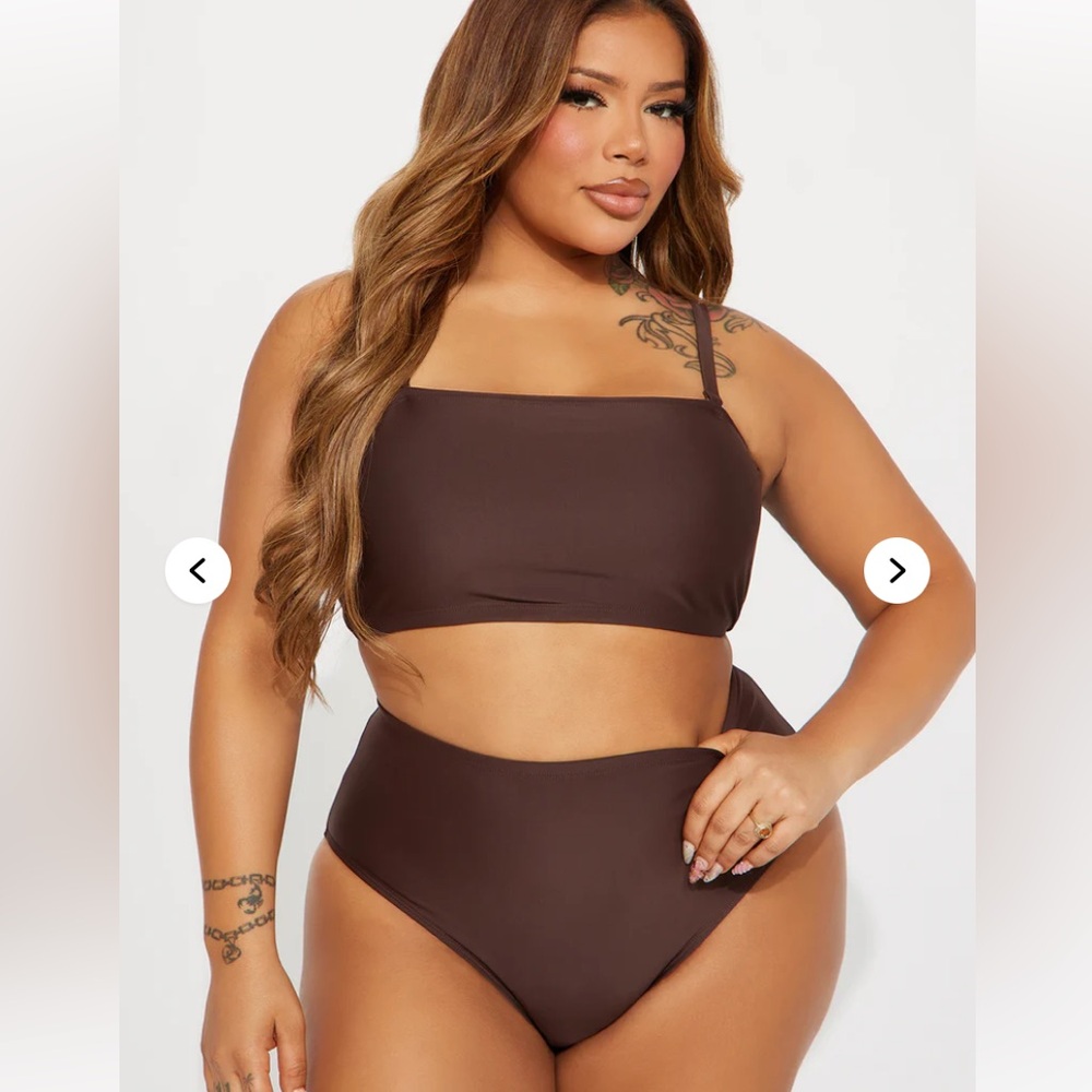Brand New Brown High Waisted Bikini Set